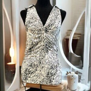 Free People Zebra Print Top ~ L